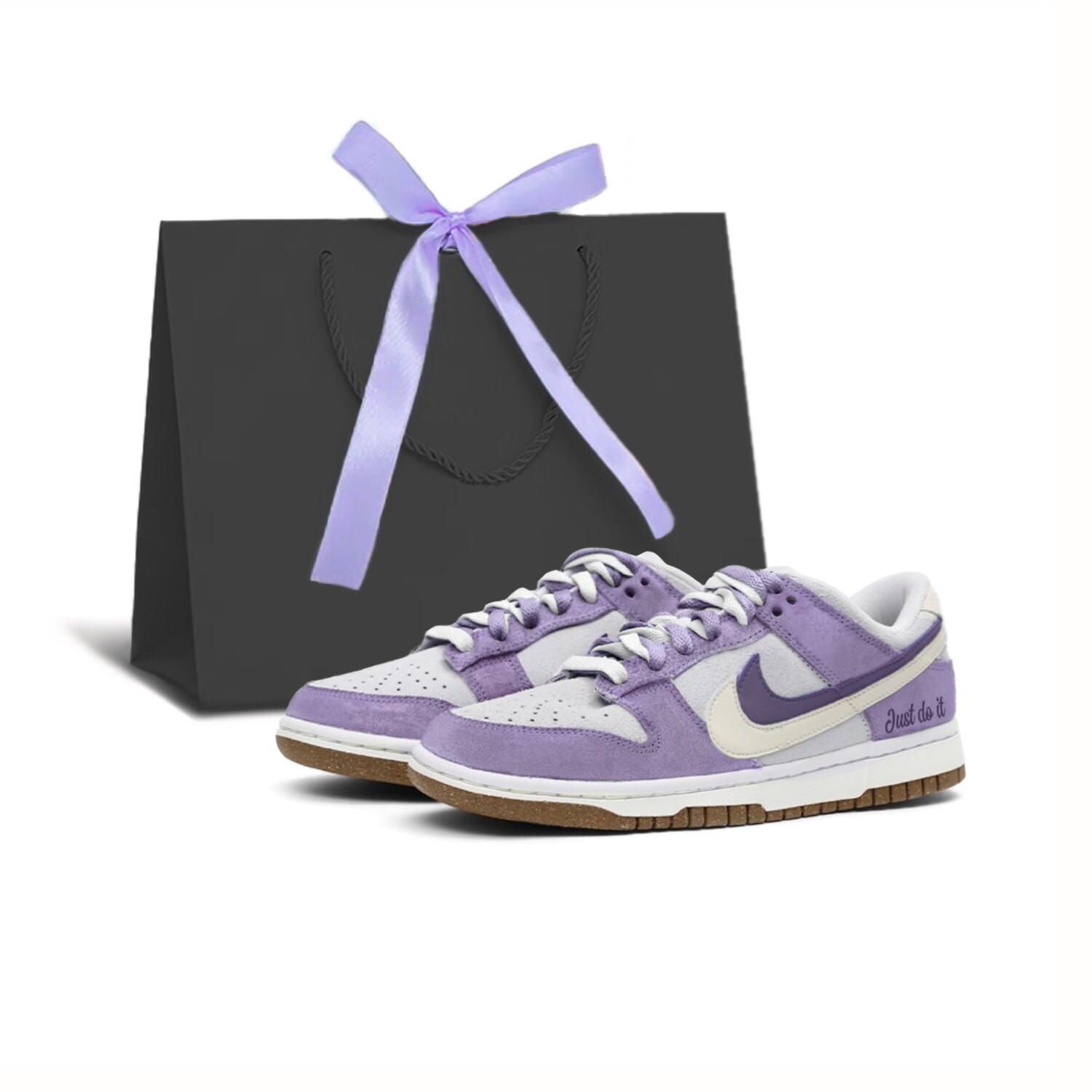 

Кроссовки Nike Dunk Skateboarding Shoes Women's Low-top Beige/purple/white, цвет Taro Purple