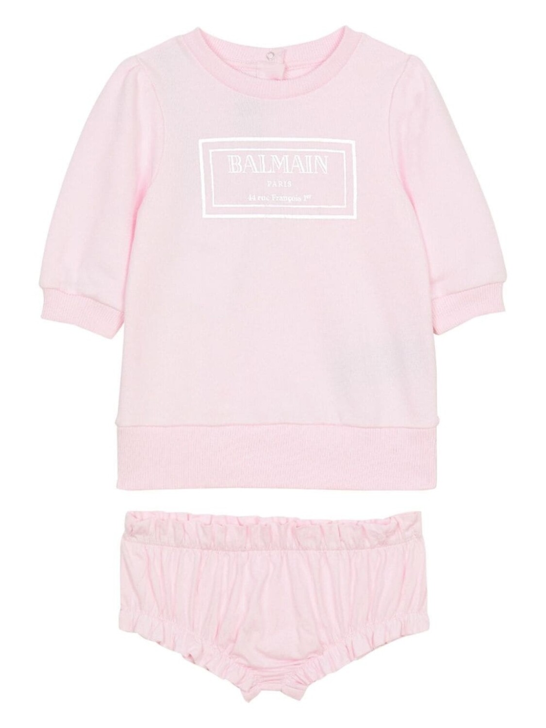 

Balmain Kids комплект из футболки и блумеров с логотипом, розовый