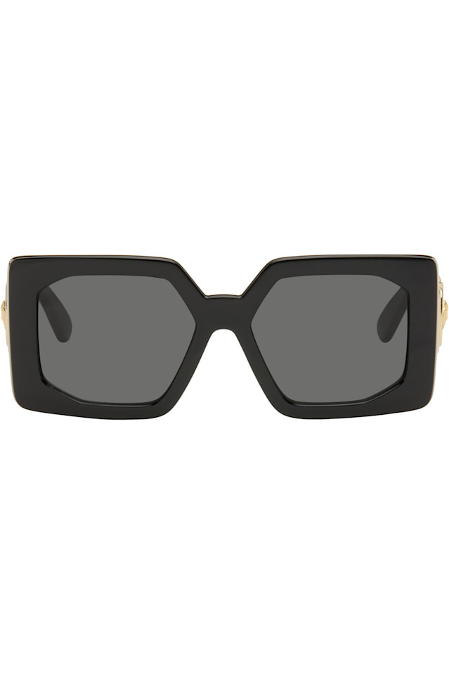 

Большие солнцезащитные очки Медузы Versace, черный