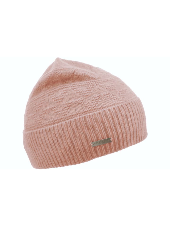 

Seeberger Розовая вязаная шапка