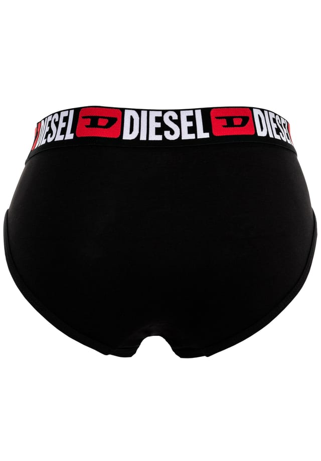 Трусы в упаковке 3 шт. - umbr-andrethreepack трусы хлопок стрейч простые Diesel, черный — фото 3