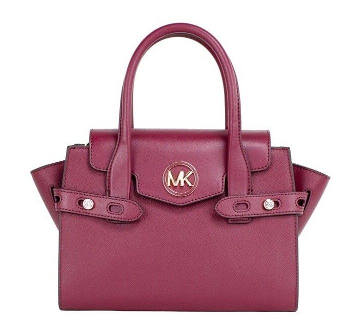 

Сумка-портфель Carmen Medium из кожи Saffiano Mulberry с клапаном Michael Kors