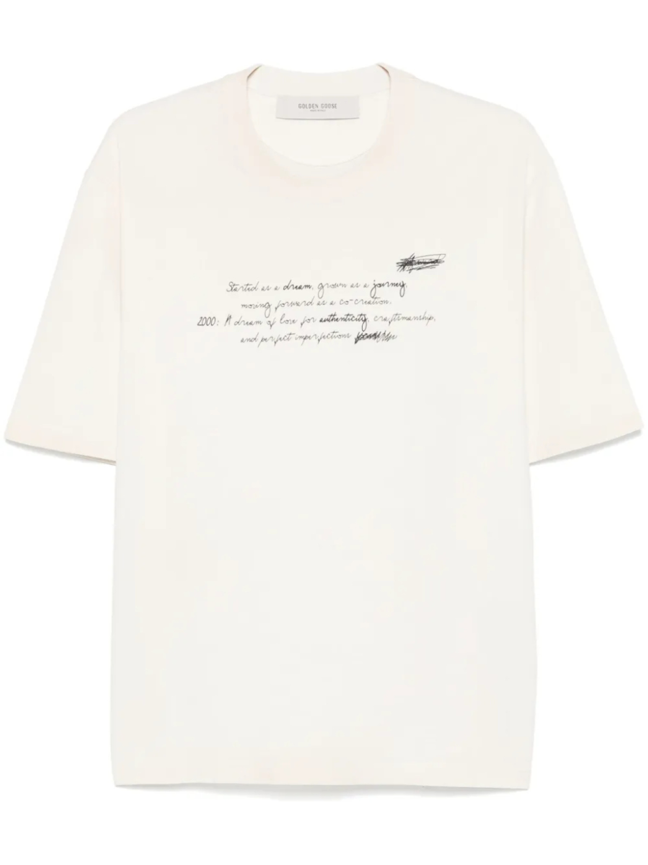 

Футболка с фактурой джерси Golden Goose, белый