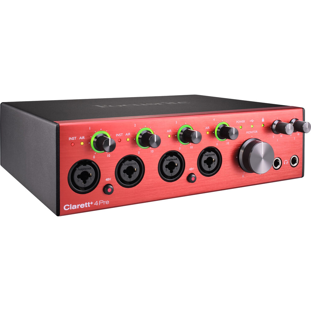 

Focusrite Clarett+ 4Pre Desktop 18x8 USB-C аудио/MIDI-интерфейс