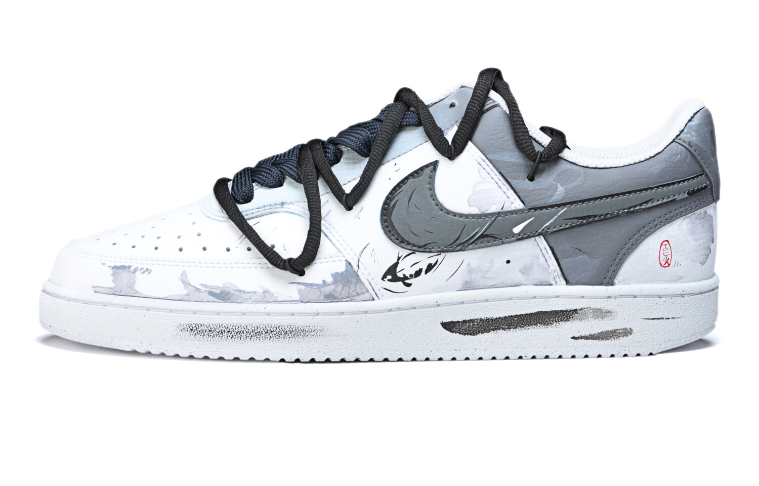 

Кроссовки Nike Court Vision 1 Skateboarding Shoes Men Low-top Grey/white, светло-серый