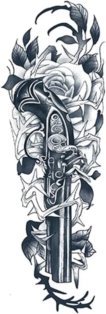 Временная татуировка 2 листа, Herbal Juice Tattoo Sticker, One Color, A