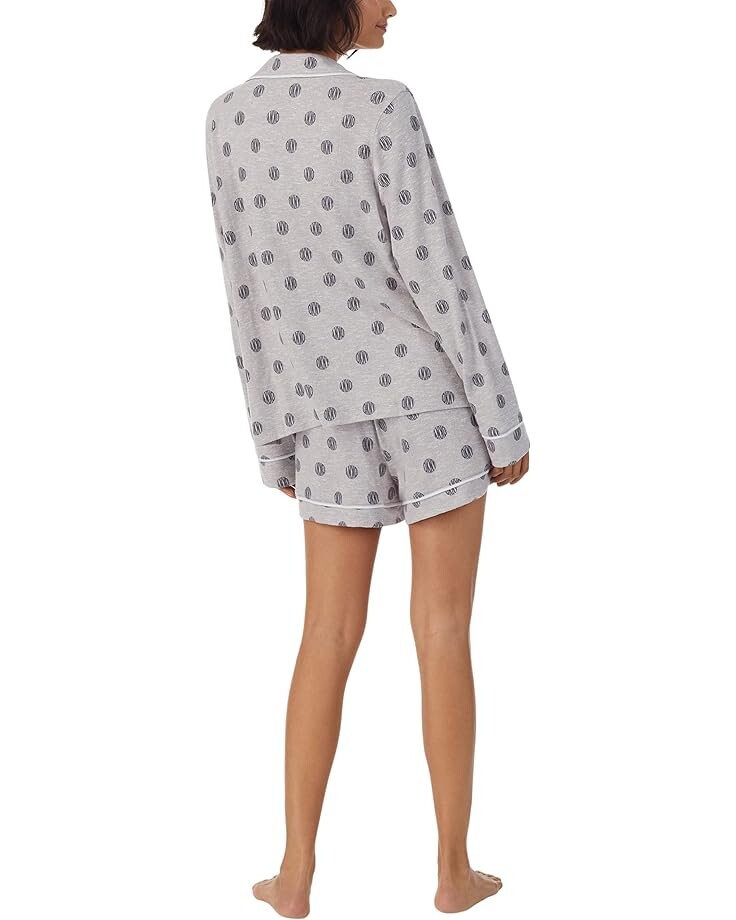 

Пижамный комплект DKNY Long Sleeve Notch Shorty PJ Set, цвет Grey Token
