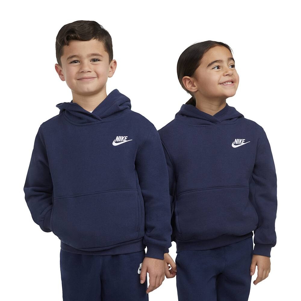 Флисовый пуловер с капюшоном Nike Sportswear Club для детей 4–7 лет, темно-синий