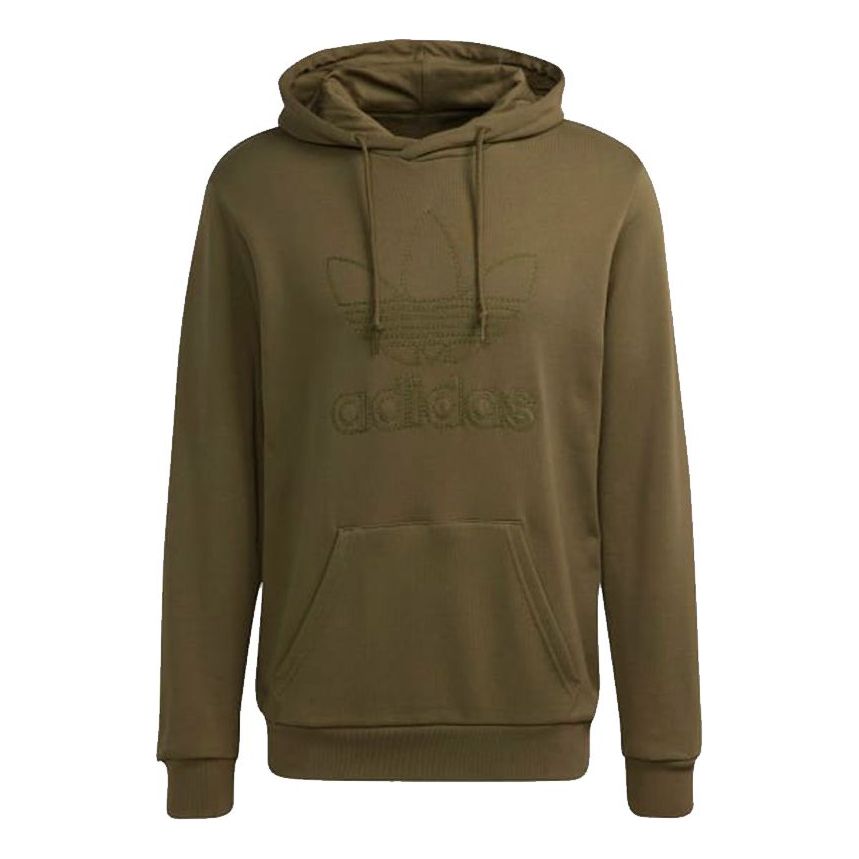 

Худи Men's adidas originals Solid Color Large Logo Sports Olive H13499