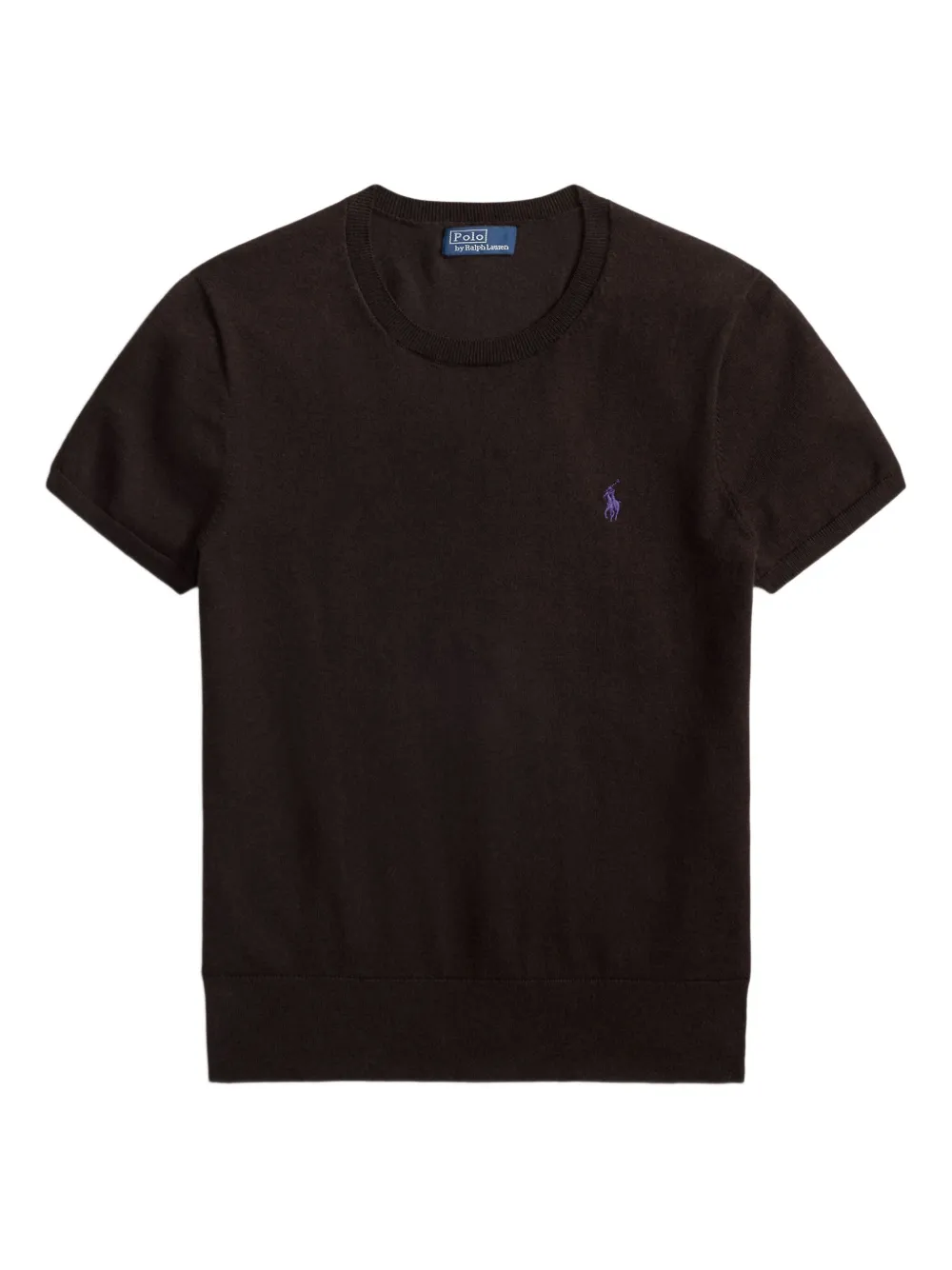 

Топ с короткими рукавами и круглым вырезом POLO RALPH LAUREN, коричневый