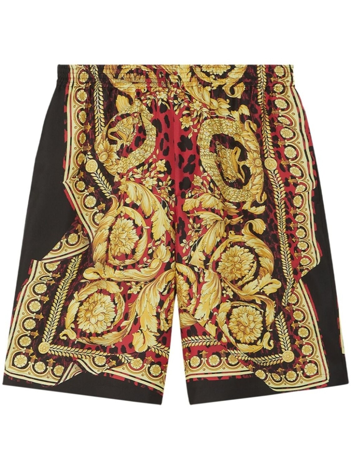 

Versace шелковые шорты Wild Barocco, желтый