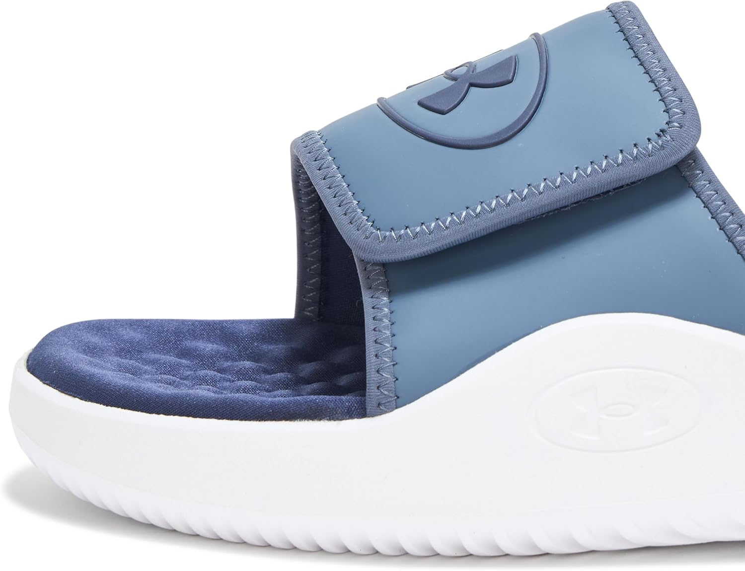 Under Armour мужские сланцы Ignite Pro 8, (044) Downpour Gray/White/Midnight Navy — фото 4