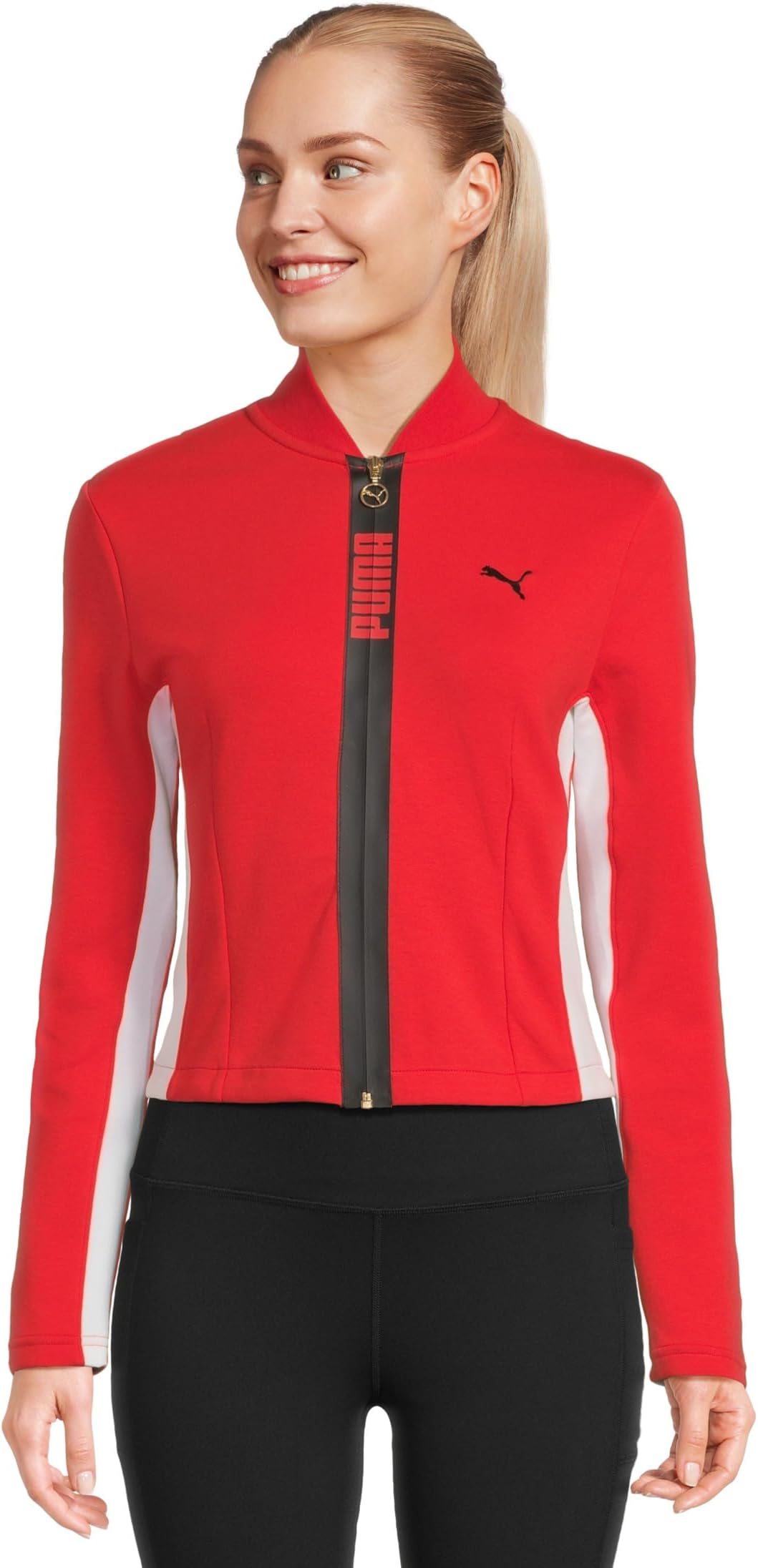 

Куртка PUMA T7 Slim Short Track Jacket, цвет For All Time Red/PUMA White