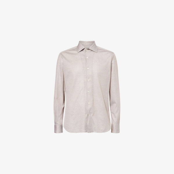 

Рубашка длинная Corneliani классического кроя, бело-бежевый