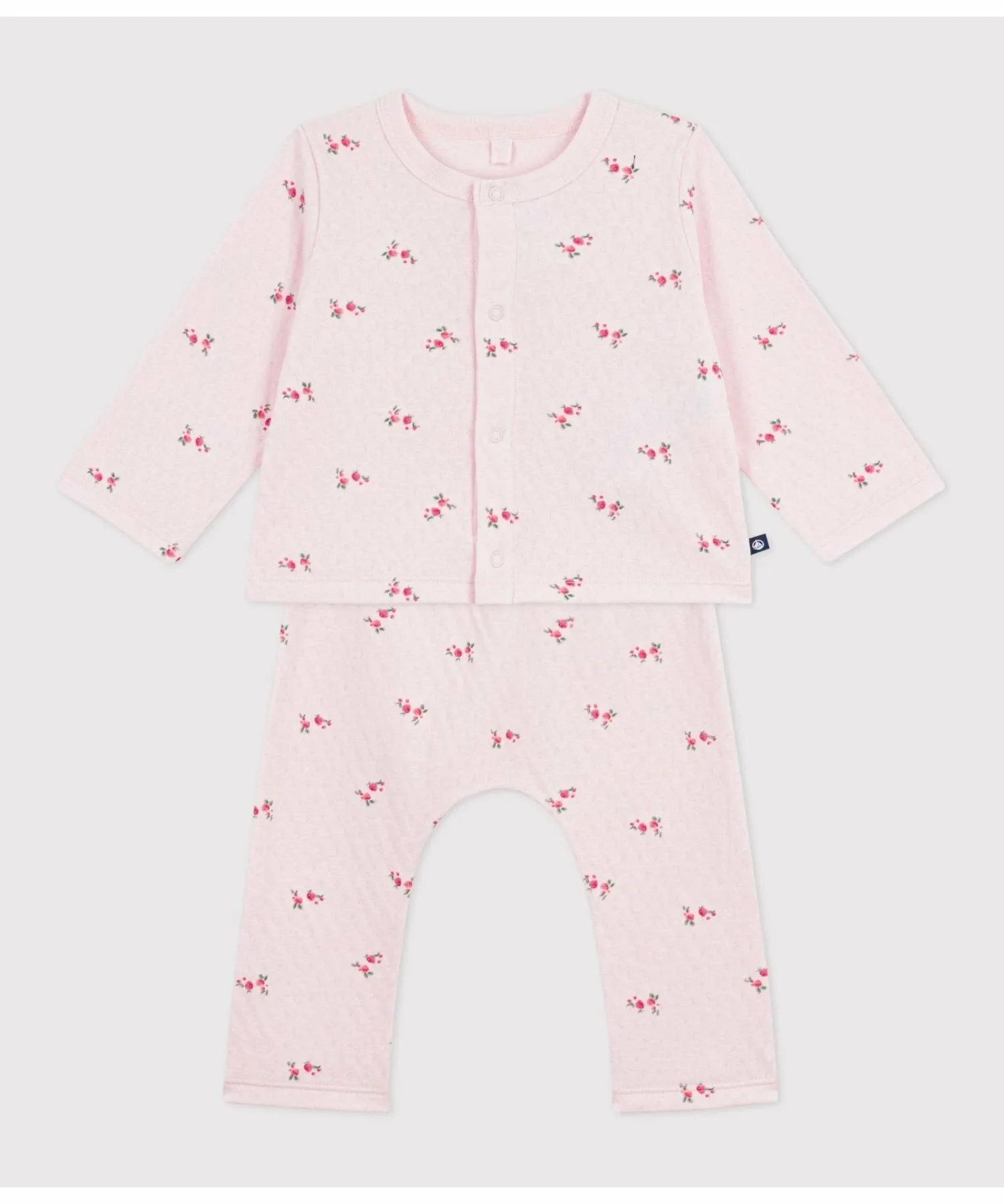 Детский комплект из двух предметов с цветочным принтом PETIT BATEAU, Light Pink/Multicolor — фото 2