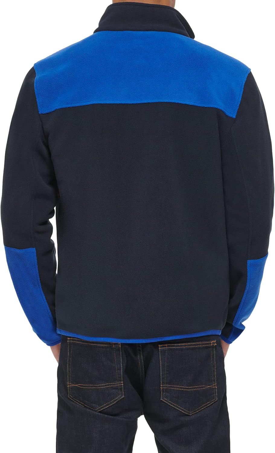 Мужская флисовая куртка Tommy Hilfiger на молнии спереди, Navy/Spicy Orange — фото 4