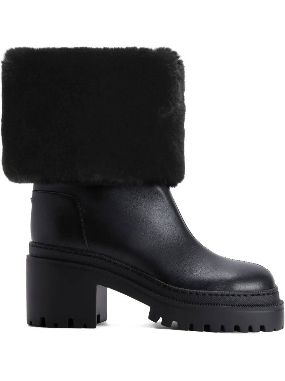 Ботинки MAIRI с меховыми манжетами Giuseppe Zanotti, черный