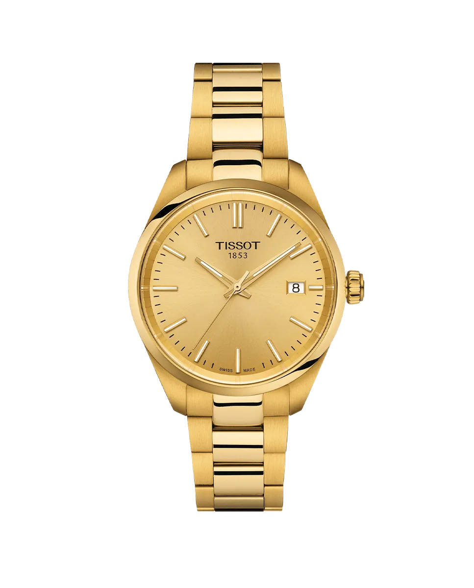 

Женские часы PR100 из стали и золота диаметром 34 мм Tissot, золото