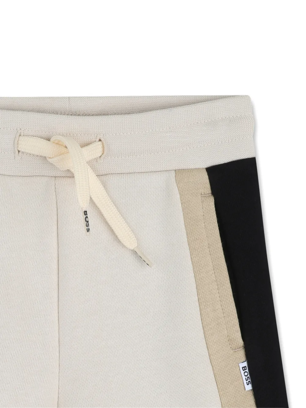 Шорты с кулиской и вставками Boss Kidswear, бежевый — фото 3
