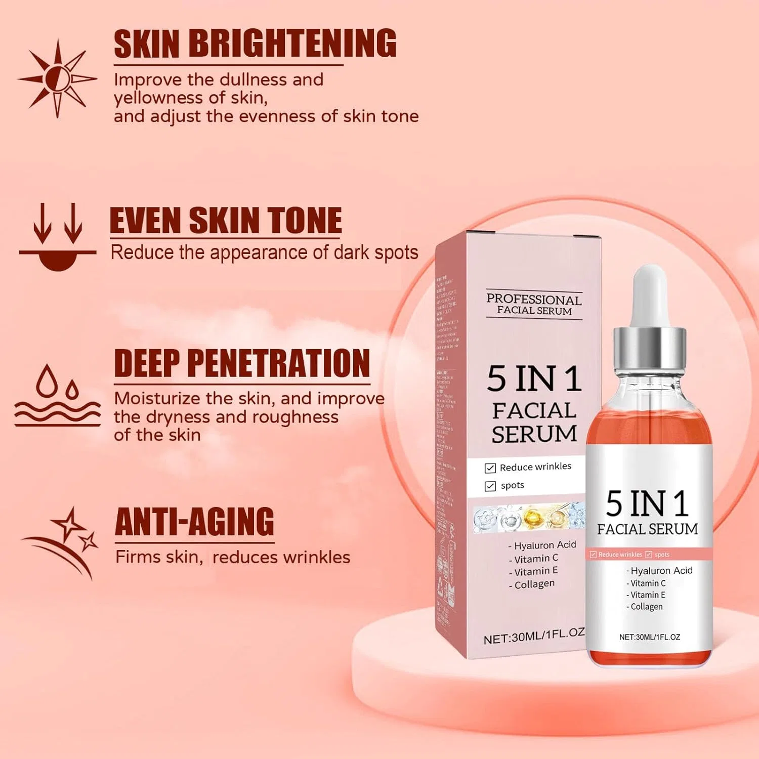 Эссенция ‎Jasubai — Для лица Finones Skin Vitamin -в-1 с витамином C и гиалуроновой кислотой ( .) Jasubai, 30 мл — фото 2