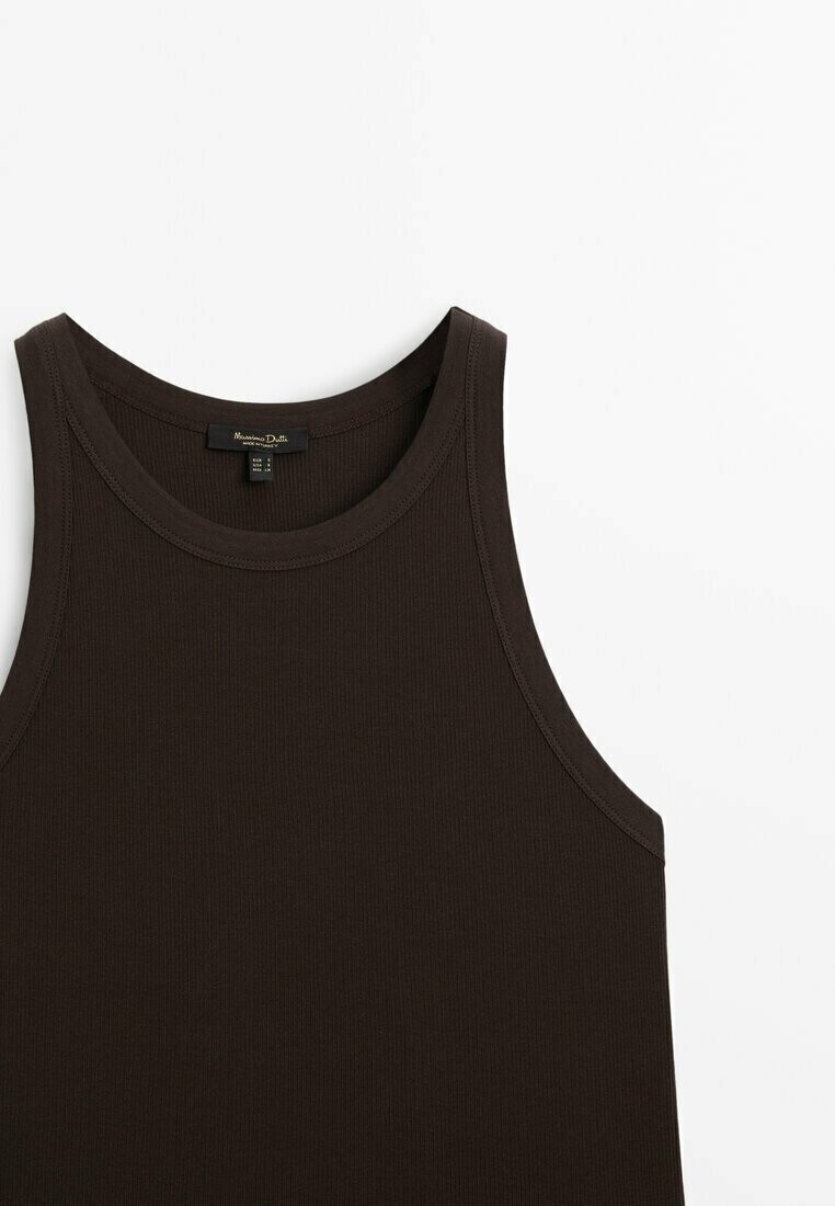 

Топ HALTER Massimo Dutti, темно-коричневый