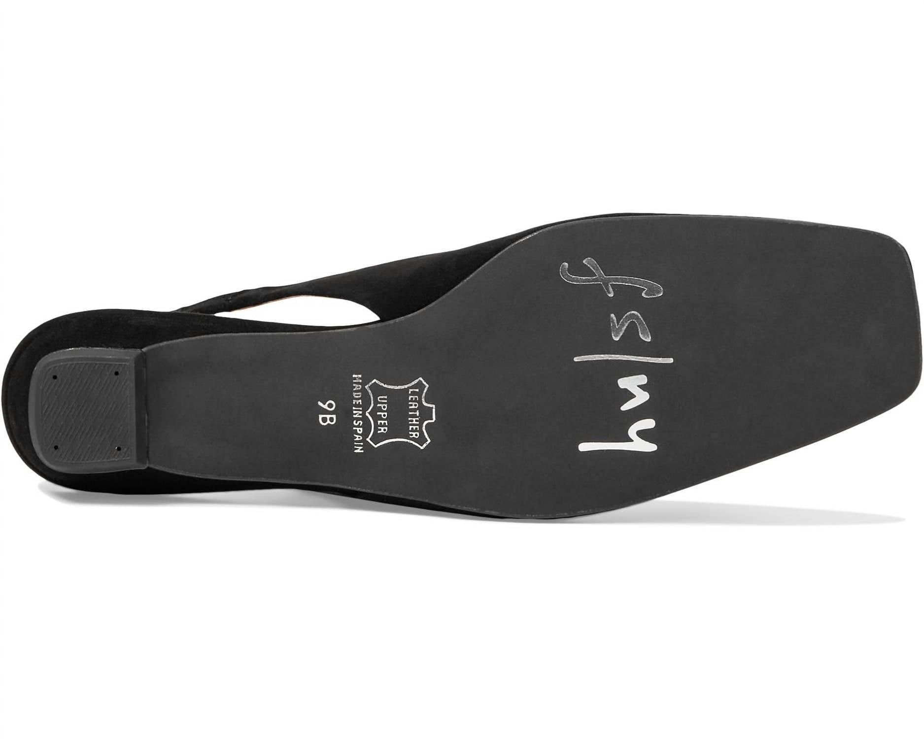 Женские черные балетки Mischa с ремешком на пятке French Sole — фото 4