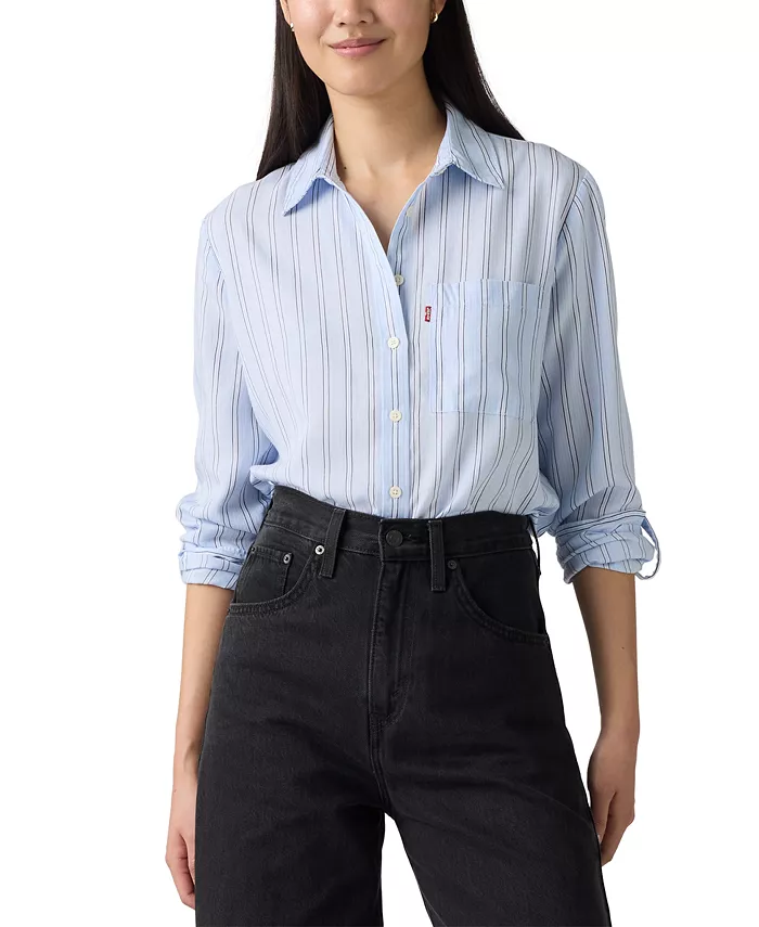 

Женская рубашка Darlene с воротником и пуговицами спереди Levi's, синий