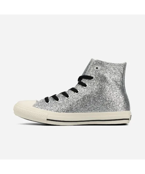 Унисекс кеды из глиттера Converse ALL STAR GT HI серебряные — фото 4