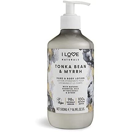 

Naturals Лосьон для рук и тела с бобами тонка и миррой с эфирными маслами 500 мл, I Love