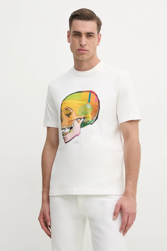 

Хлопковая футболка Ps Paul Smith, белый