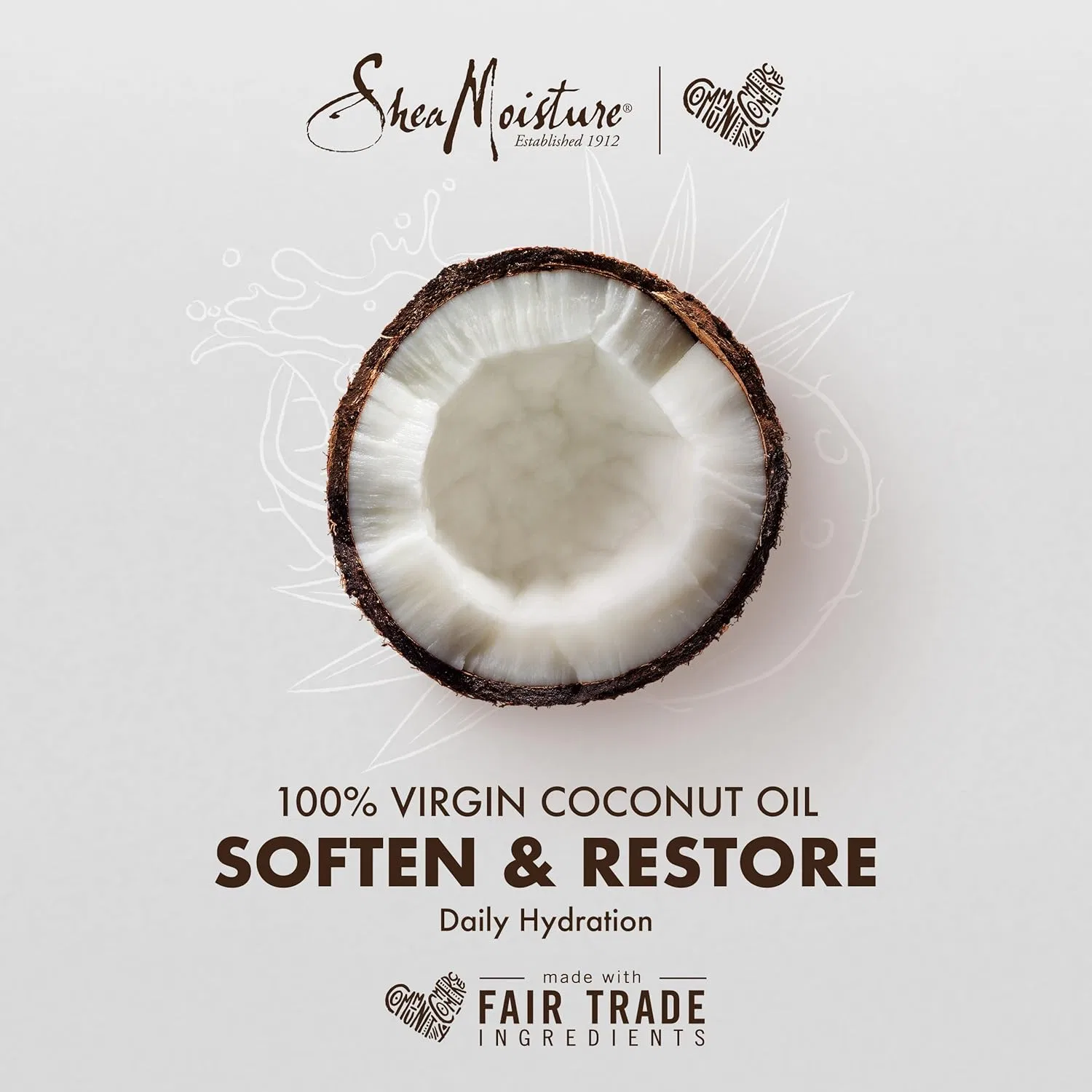 Масло для лица ночное Shea Moisture 100% Virgin Coconut Oil Daily Hydration Overnight Face Oil, 1 унция — фото 3