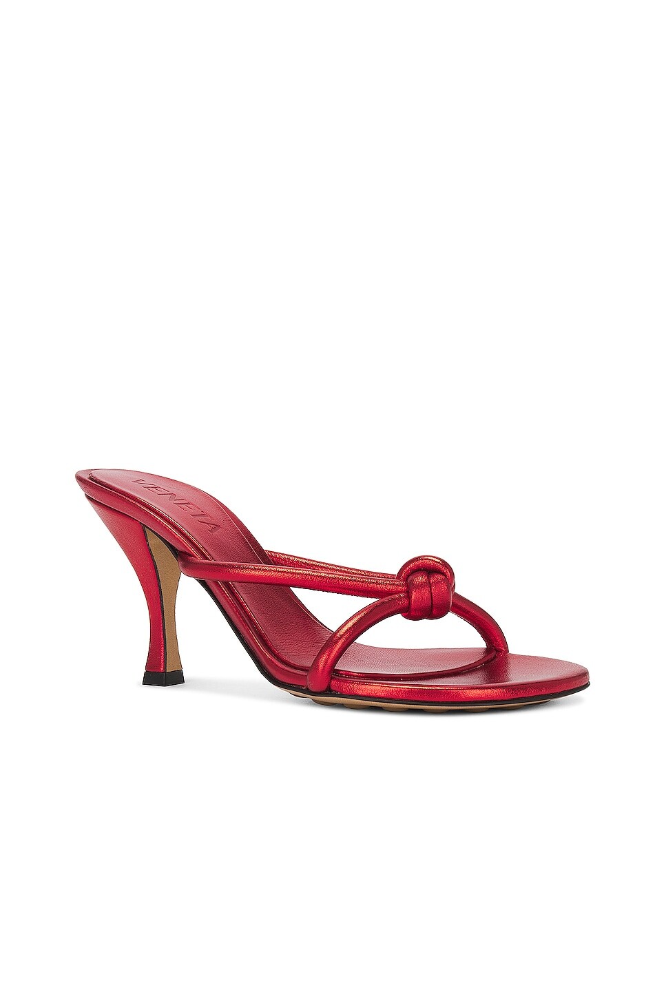

Сандалии-мюли Blink с эффектом металлик Bottega Veneta, цвет Chili