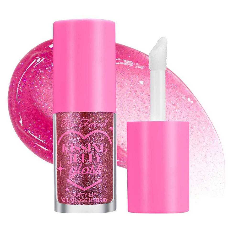 

Too Faced Kissing Jelly Увлажняющий блеск-масло для губ, цвет Grape Soda