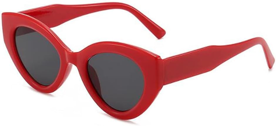 

Модные солнцезащитные очки «кошачий глаз», ретро-очки овальной формы для мужчин и женщин, солнцезащитный козырек для путешествий Weloveushop, Red Frame Black Gray Flakes