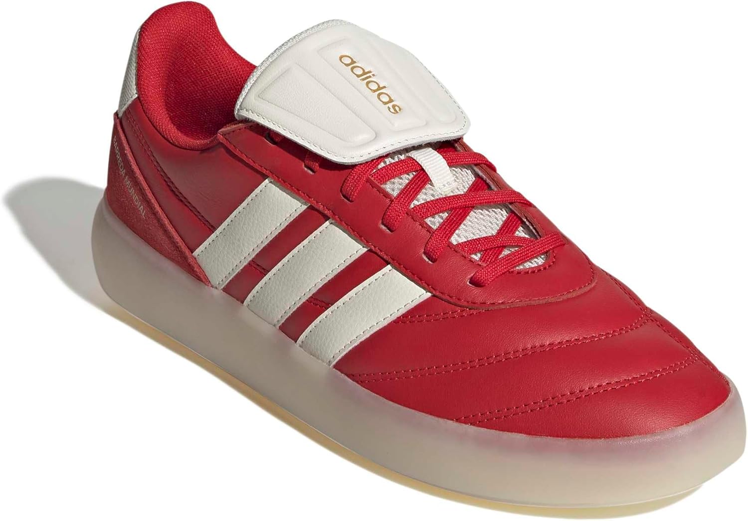 Мужские кроссовки adidas Barreda Mundial, слоновая кость/золотой/алый — фото 4