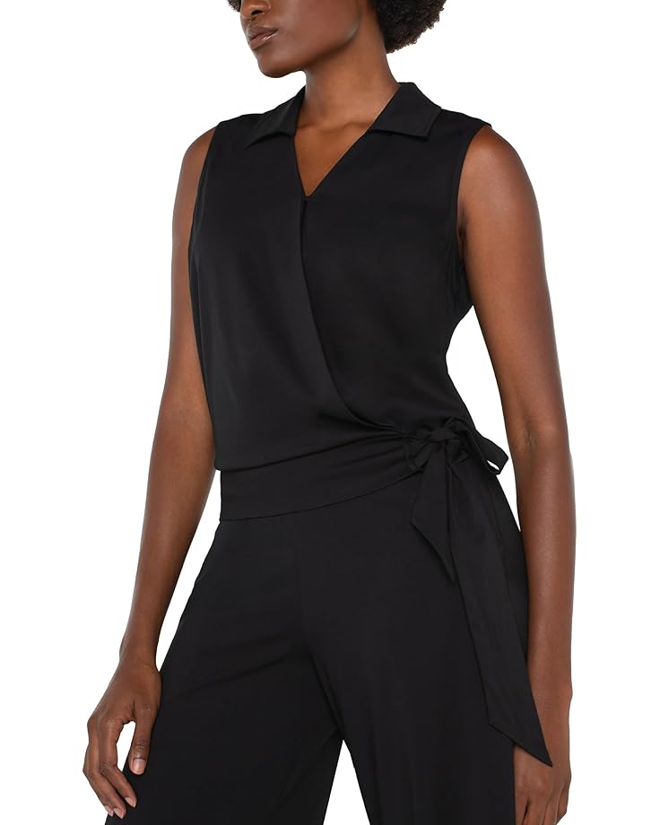 

Топ Liverpool Los Angeles Surplice Top With Self Tie, черный