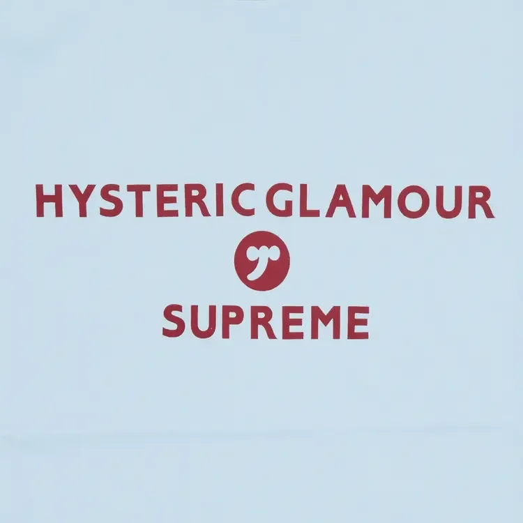 Детская футболка Supreme x HYSTERIC GLAMOUR, светло-голубая — фото 2