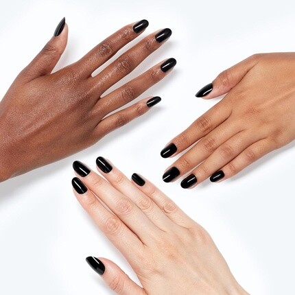 OPI Xpress/On Press On Nails & Cuticle Oil 30 шт. Многоразовые накладные ногти со сроком носки до 14 дней. Глубоко питательный гель для салонного маникюра. Темный лак для ногтей Lincoln Park After Dark. — фото 3