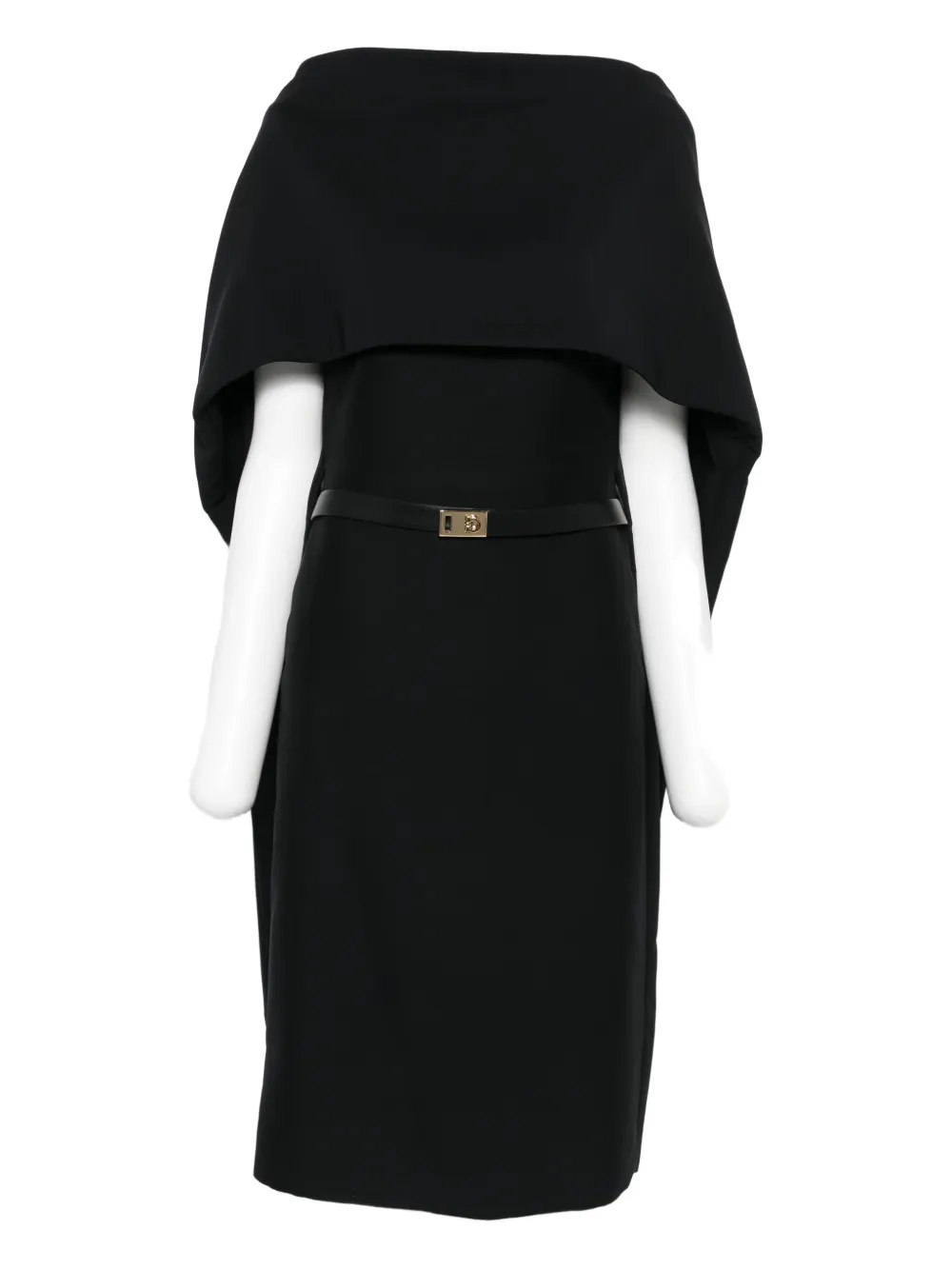 

Платье с рукавами кап Ferragamo, черный