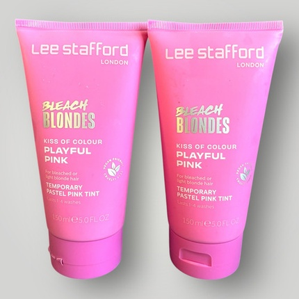 

Отбеленные блондины игривый розовый временный пастельный оттенок Lee Stafford
