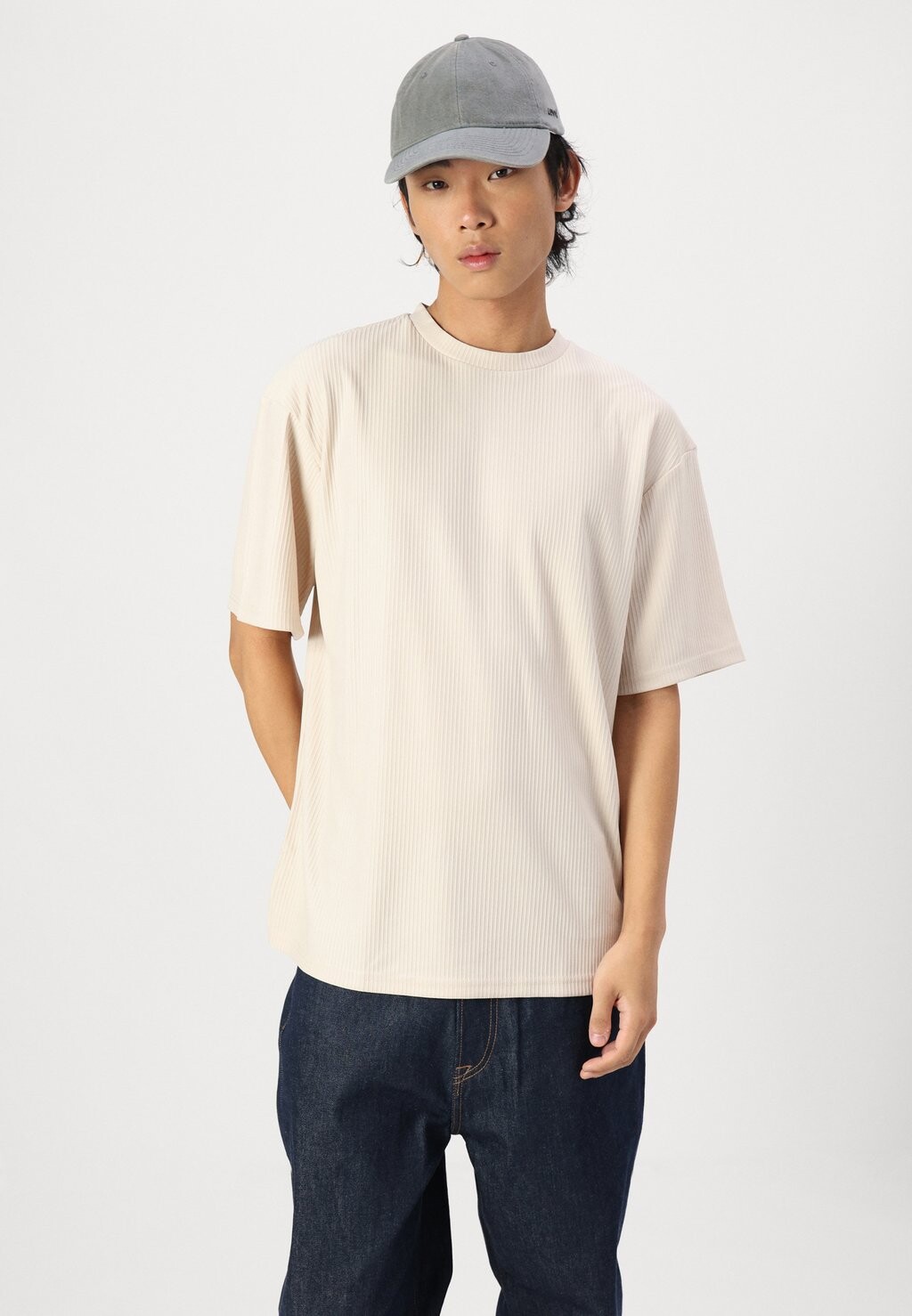 

Базовая футболка ONSFRED RELAXED PLIZZE TEE Only & Sons, светло-серый