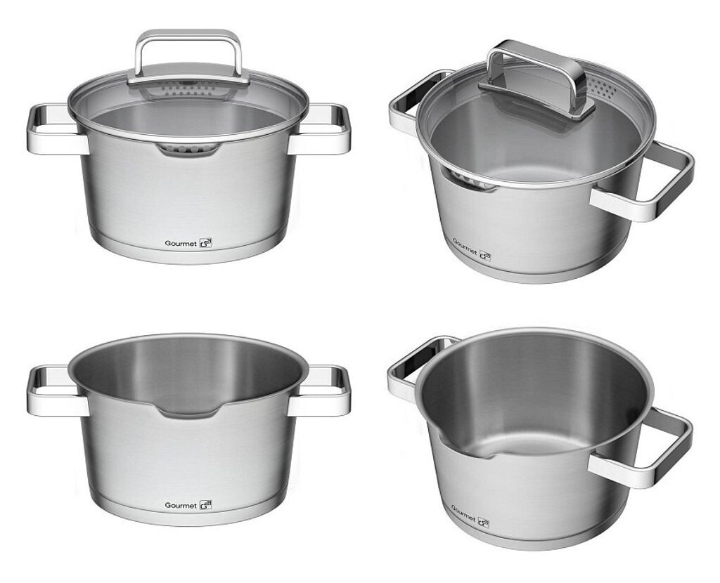 

G21 Gourmet Magic Набор посуды из 9 предметов из нержавеющей стали с ситечком