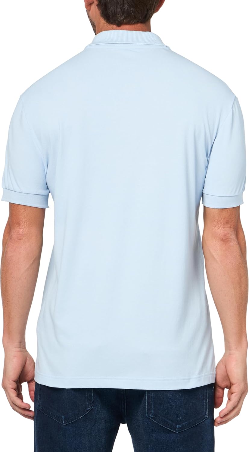 Lacoste мужская спортивная свободная футболка-поло Petit Piqué, Baby Blue — фото 2