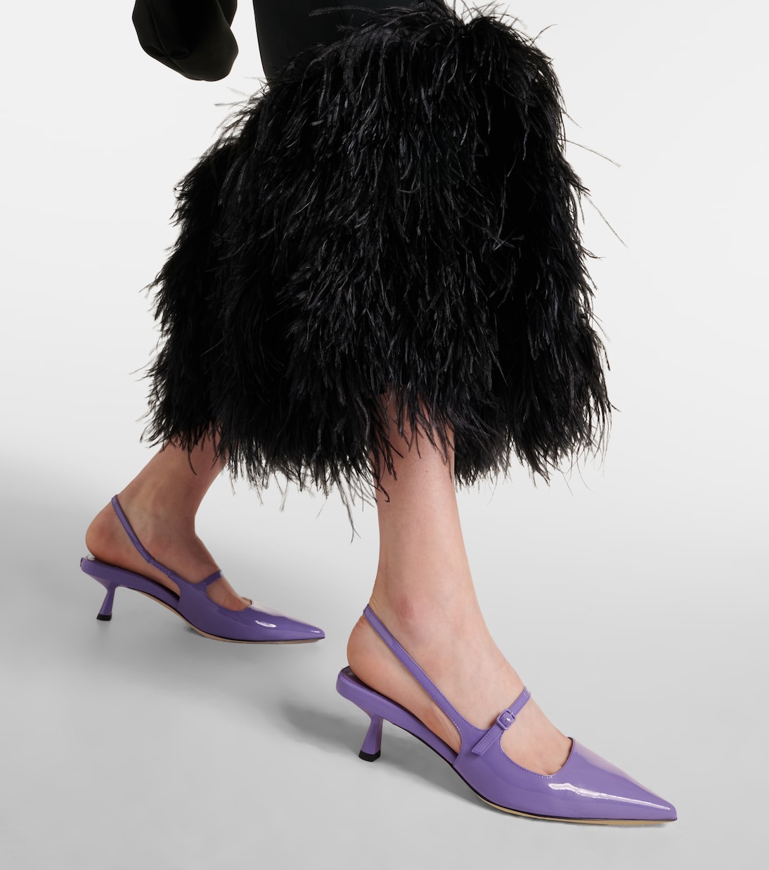 Туфли-лодочки Didi 45 из лакированной кожи с открытой пяткой Jimmy Choo, Tanzanite — фото 4