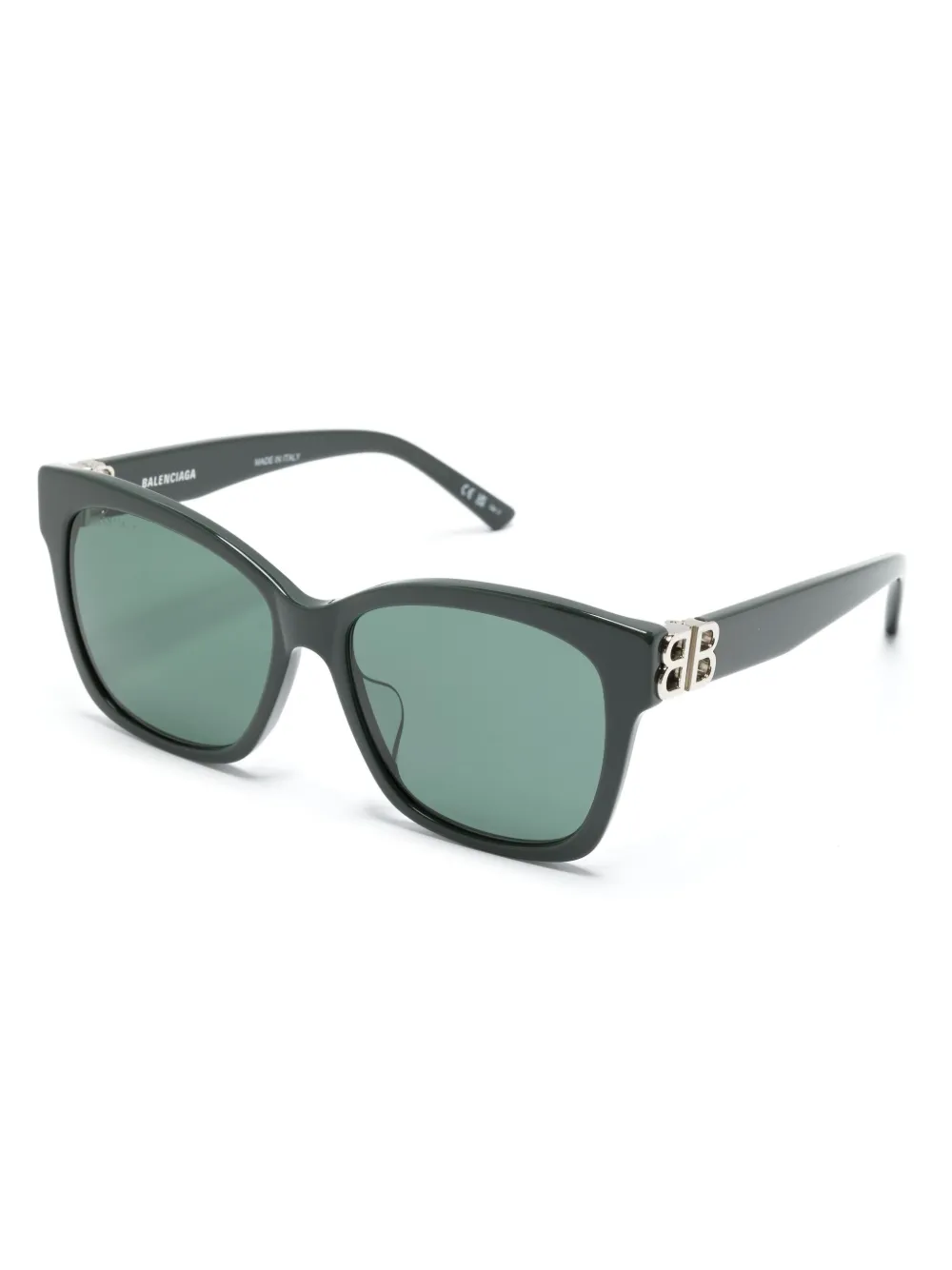 Солнцезащитные очки Dynasty в квадратной оправе Balenciaga Eyewear, зеленый — фото 2