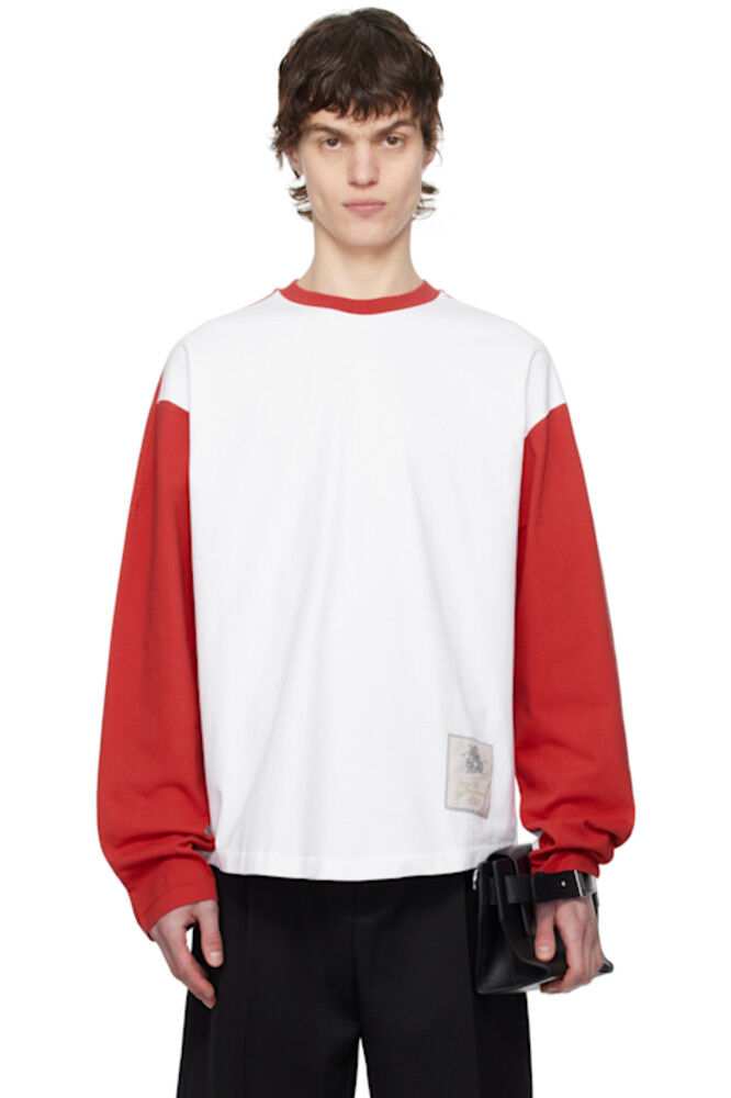 

Футболка La Croisière «The Baseball» с длинными рукавами, красно-белая JACQUEMUS