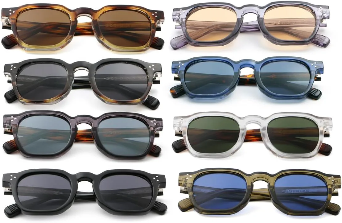 

Поляризованные солнцезащитные очки для женщин и мужчин, квадратные очки в стиле ретро, ​​очки с защитой от УФ-излучения UV400 LIGOES, Black Leopard Frame