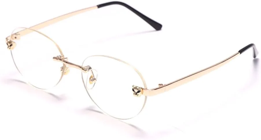 

Ретро-солнцезащитные очки овальной формы без оправы для женщин, роскошные градиентные очки для мужчин, солнцезащитные очки UV400 в винтажном стиле LVTFCO, 3