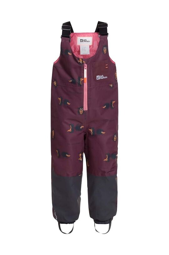 

Зимние спортивные брюки для мальчика GLEEL 2L INS PRINT BIB Jack Wolfskin, гранат