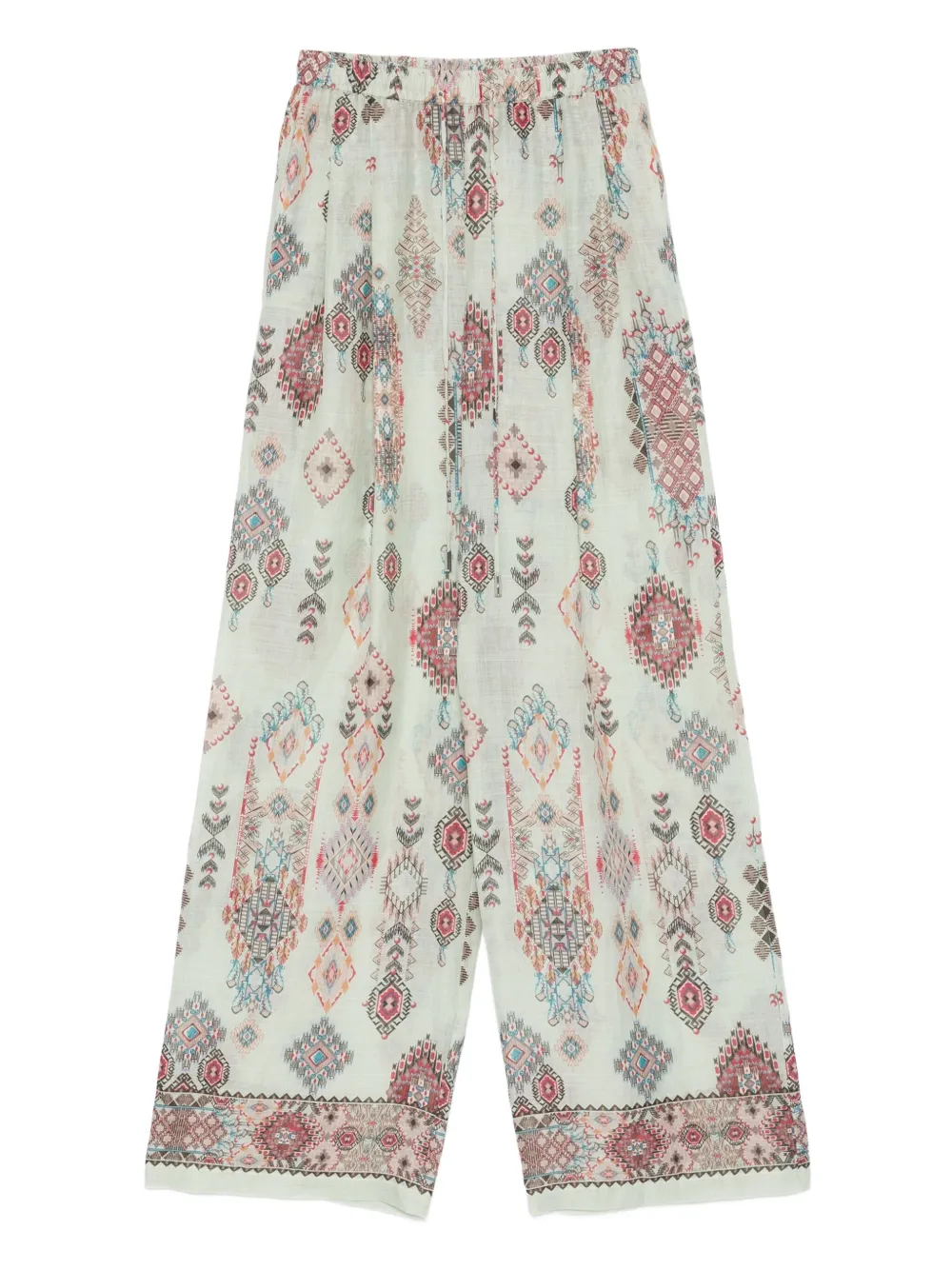 

Брюки с геометричным принтом Ermanno Scervino, зеленый